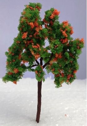9cm Tree with Orange Flowers