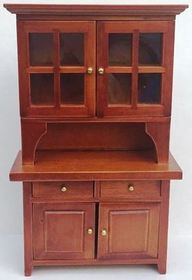 Dresser Brown with Cupboards (90 x 36 x 147Hmm)