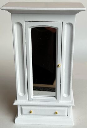 Wardrobe White with Mirror (95 x 40 x 155Hmm)