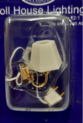 White Shade Wall Lamp (Shade: 20x 15mm)