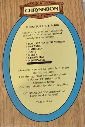 Kit Hall Stand (F-180) (2 1/4"W x 5 1/2"H  x 1 11/16"D)