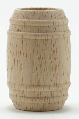 Unfinished Wooden Barrel (1" x 1" x 1-5/8")