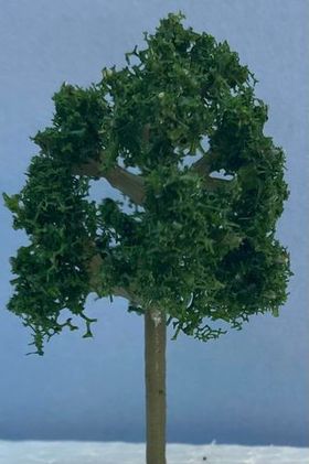 6cm Round Dark Green Tree
