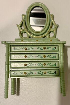 Dresser Green with Mirror (100 x 48 x 168Hmm)