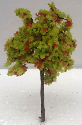 9cm Tree Light Green with Pink Flowers