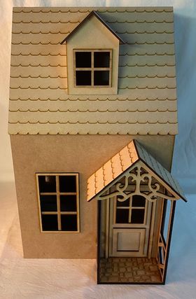 1:24 Cottage Kit 2 Storey Laser Cut (150W x 248H x 144Dmm)
