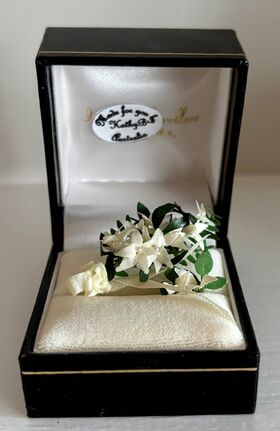 Boxed Wedding Bouquet by Kathy Brindle (50 x 50 x 38Hmm)