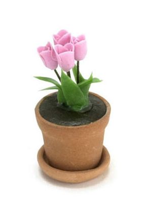 Tulip in Clay Pot (0.875"H)