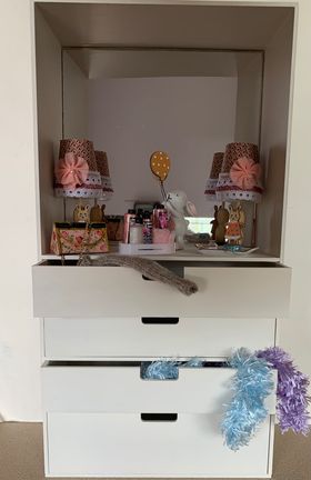 1:6 Double Unit with Drawers and Top Rail (190W x 95D x 370Hmm)