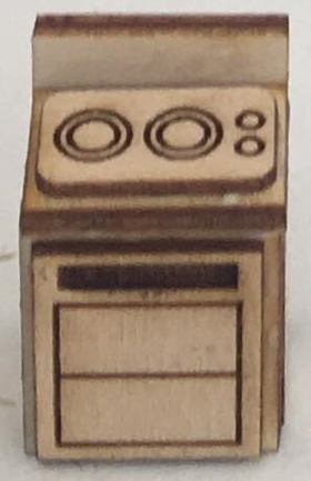 1:48 Kitchen Unit Oven Kit Laser Cut