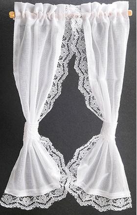 Tie Back: Ruffled Sheer 7 In, White (100W x 177Hmm)