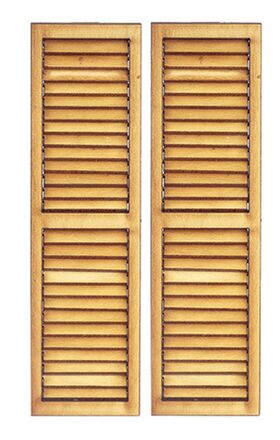 Louvered Shutters Working, 1 pair/pkg (31W x 127Hmm)