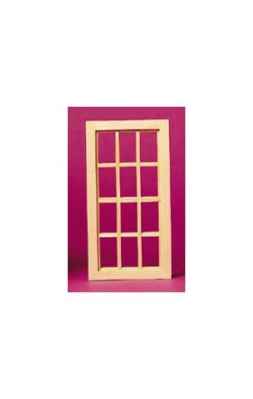 1:6 Traditional 12-Light Window (4 5/16"W x 8 5/ 6"H x 1/2"D; fits opening 4"W x 8"H x 3/8"D)