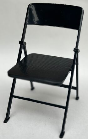 1:6 Folding Chair Black (85W x 80D x 154Hmm)