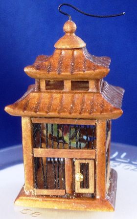 Pagoda Bird Cage (20W x 20D x 35Hmm) By Bespaq