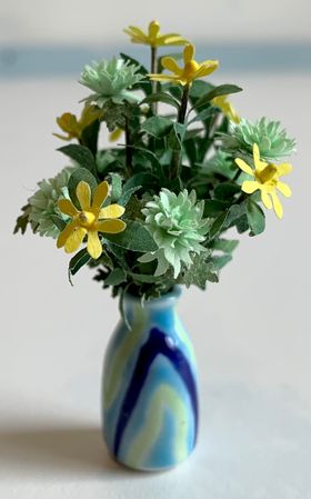 Flowers in a Vase by Kathy Brindle (15 Diam x 60Hmm)