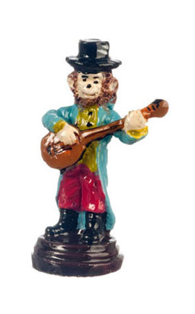 Monkey Playing Banjo (1"H x 0.5"W x 0.25"D)