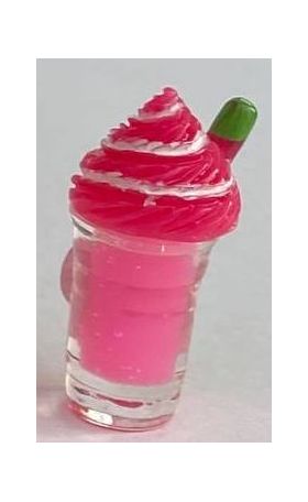 Large Dark Pink Drink with Dark Pink Cream on Top (14Diam x 30H)