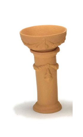Victorian Bird Bath Terra Cotta  (3.125"H x 1.25"W x 1.25"D)