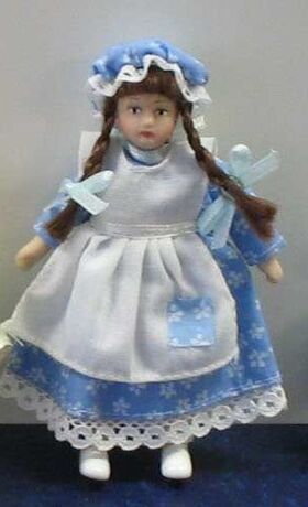 Girl in Blue / White Dress Porcelain (105Hmm)
