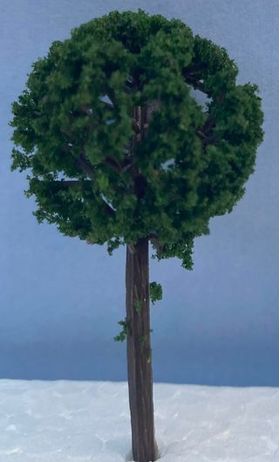 4cm Round Dark Green Tree