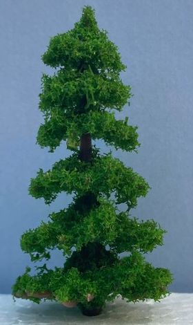 6cm Pointy Light Green Tree