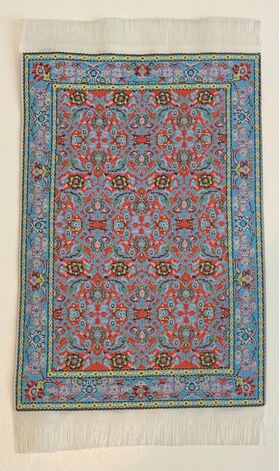 Red / Blue Small Turkish Mats 150x100mm (Approx)