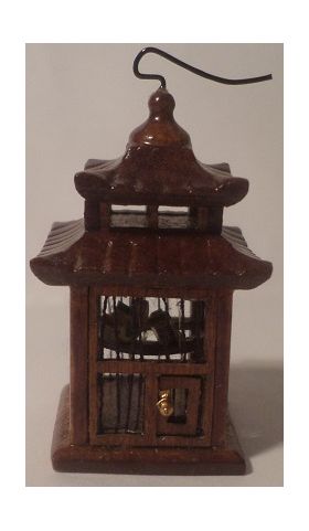 Square Bird Cage Walnut (20W x 20D x 27Hmm)