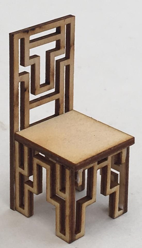 1:24 Laser Cut Art Deco Dining Chair Kit