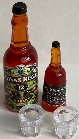 Whiskey Set of 4 (45H, 30H and Glass 9Diam x 14Hmm)