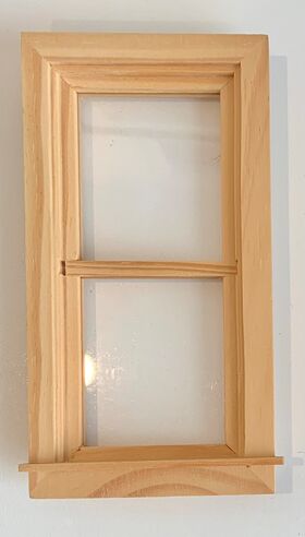 Window Standard Double Hung (72 x 136 fits 63 x 127mm) - Removable Perspex
