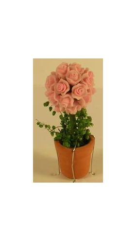 Topiary Tree Pink Roses (15 Diam x 44Hmm)