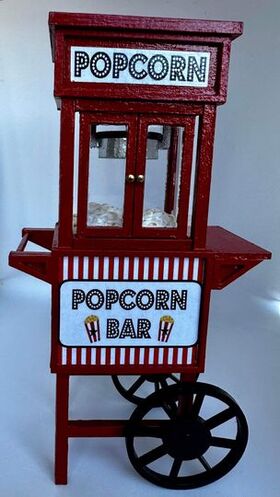 Laser Cut Popcorn Cart Kit (Unpainted)