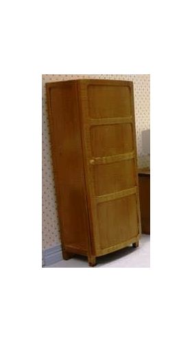 Bow Front Wardrobe Single Teak (157H x 50D x 59Wmm)