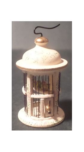 Round Bird Cage Cream (22Diam x 32Hmm)