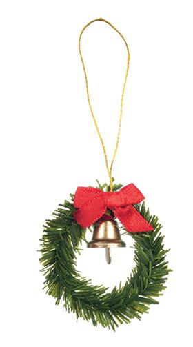 Christmas Wreath with Bell (40mm Diam)
