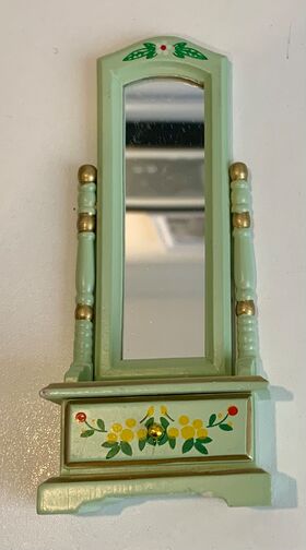 Mirror Stand with Drawer Green (58 x 25 x 137Hmm)