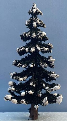 10cm Snow Covered Dark Green Tree