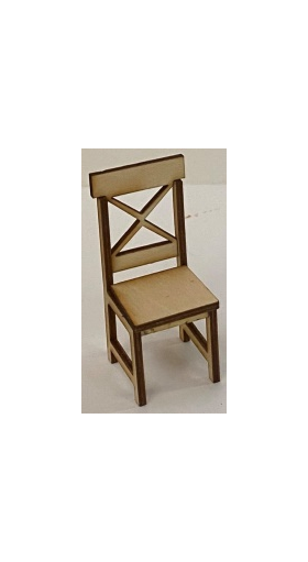 1:24 Dining Chair with Cross back Laser Cut