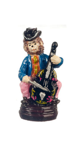 Monkey Playing Cello (1"H x 0.5"W x 0.25"D)