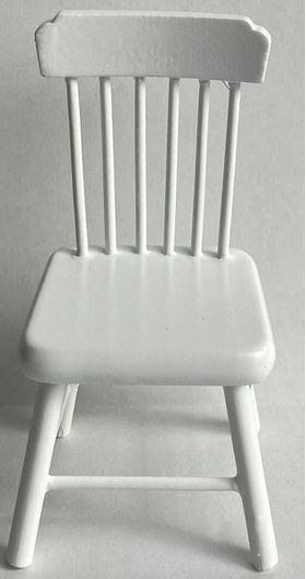 Dining Chair Spindle Back White (40 x 40 x 80Hmm)