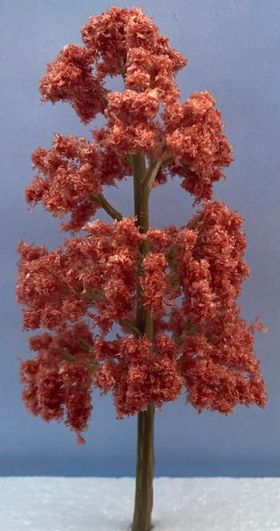14cm Tall Autumnal Orange Tree