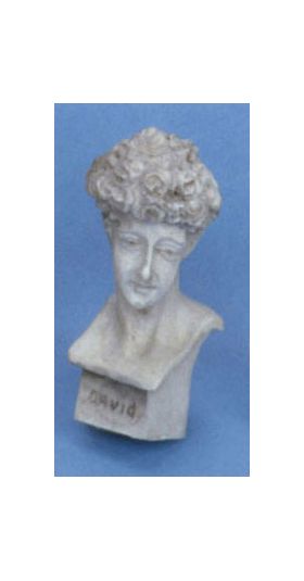 David Bust 1Pc Grey (1.5"H x 0.625"W x 0.75"D) (Price Each)