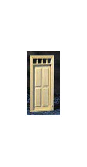 1:24 Scale Door 4 Panel Exterior (1 11/16"W x 3 7/8"H x 3/8"D fits opening 1 9/16"W x 3 13/16H x 5/16"D)
