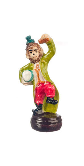 Monkey Drum Bearer (1"H x 0.5"W x 0.25"D)
