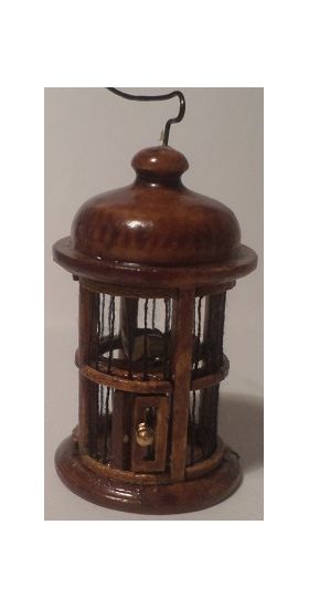 Round Bird Cage Walnut (22Diam x 32Hmm)