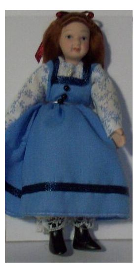 Little Girl in Blue Doll