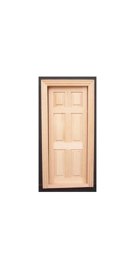 6 Panel Interior Door (88mmW x 178mmH x 9mmD fits hole 76mm x 173mm)