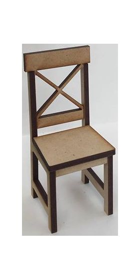 Dining Chair with Cross Back Kit Laser Cut (35Wx 36D x 85mmH)