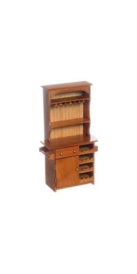 Bar and Wine Rack Pecan (90W x 40D x 163Hmm)